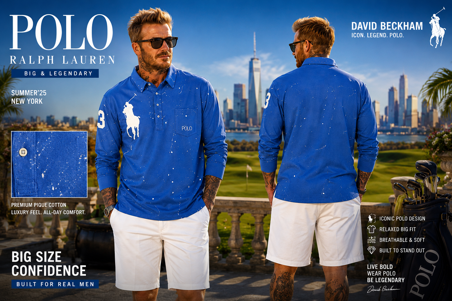 تیشرت polo ralph lauren سایز بزرگ