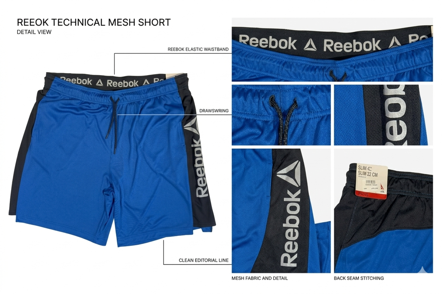 شلوارک Reebok سایز بزرگ