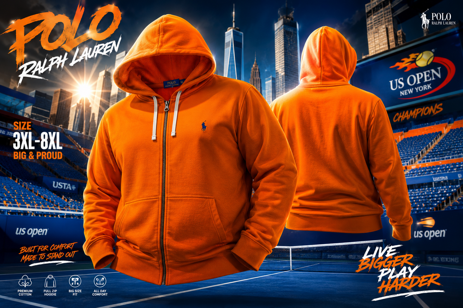 سویشرت polo ralph lauren سایز بزرگ