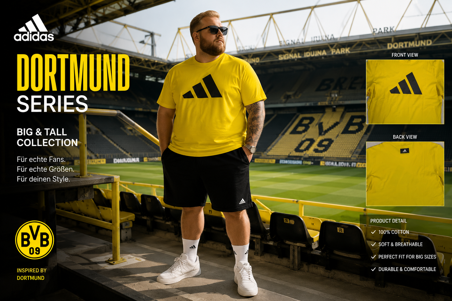 تیشرت Adidas سایز بزرگ