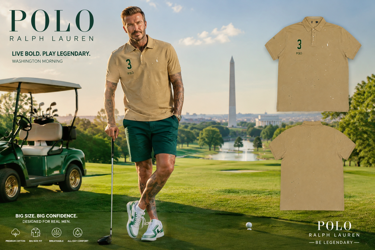 تیشرت  polo ralph lauren سایز بزرگ