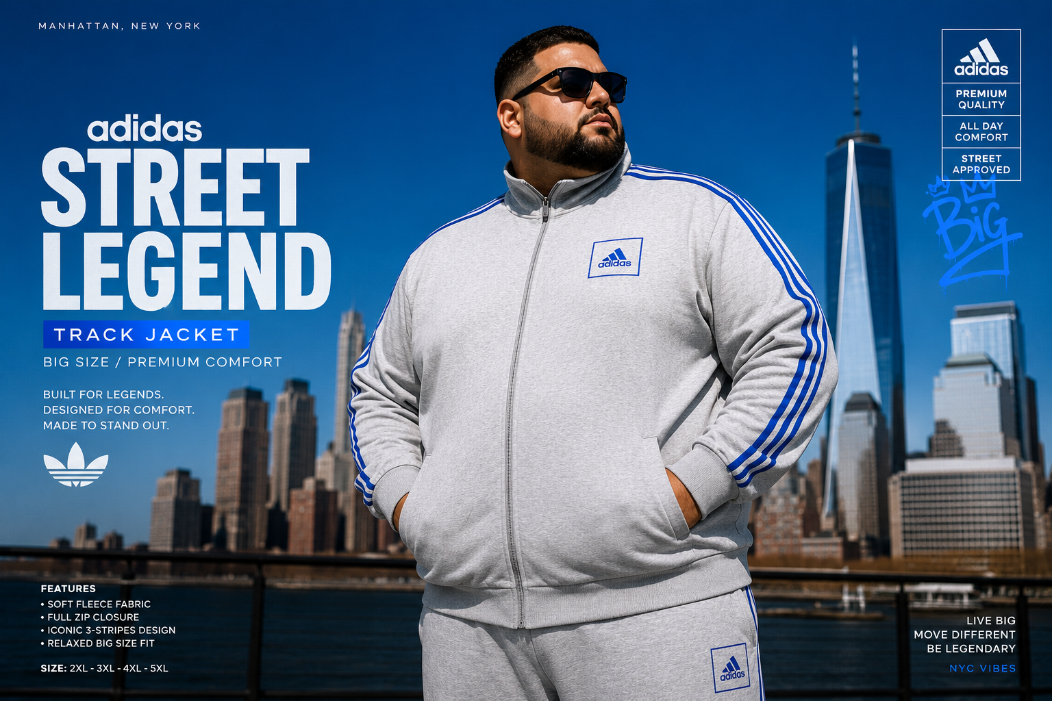 سویشرت adidas سایز بزرگ