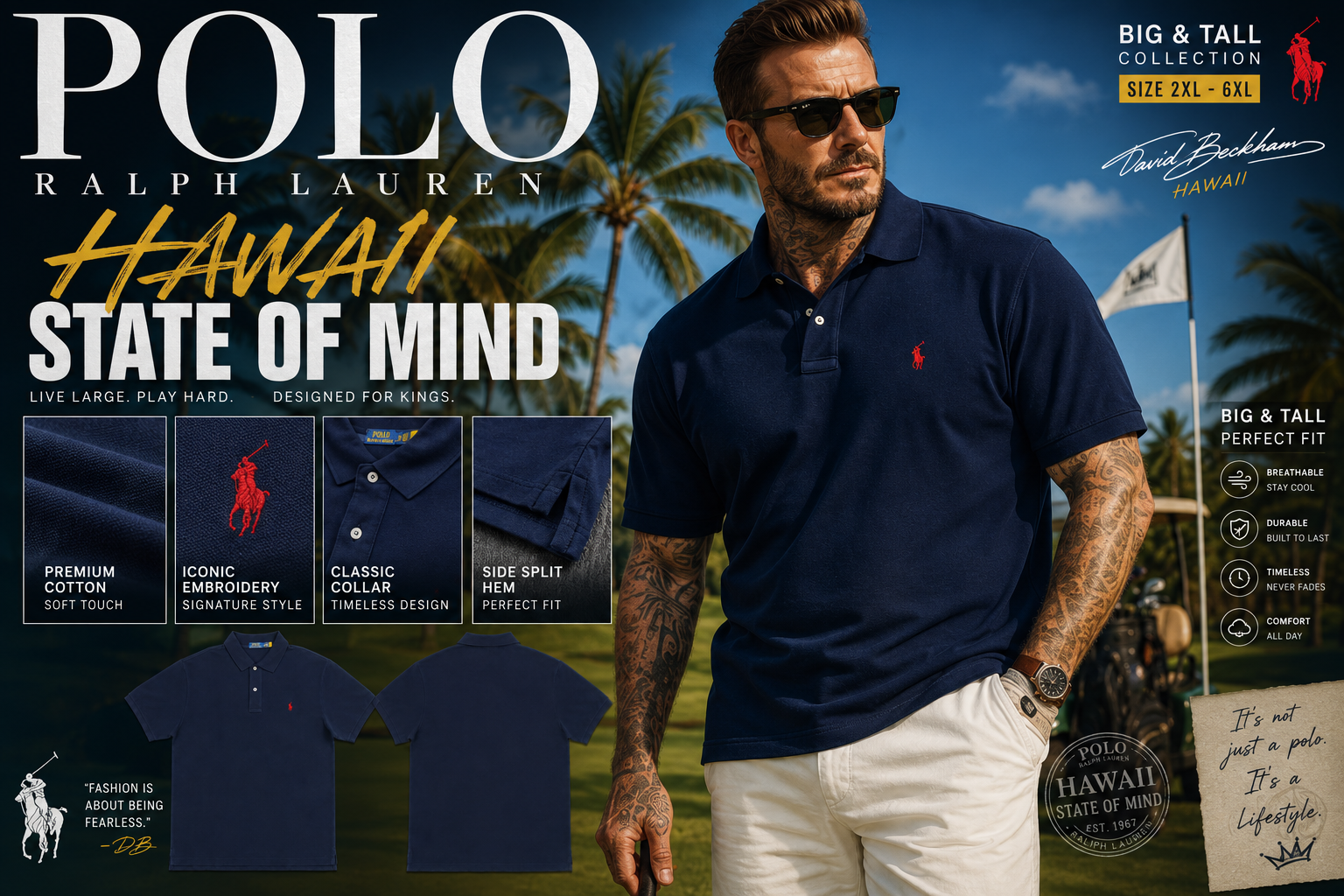 تیشرت polo ralph lauren سایز بزرگ