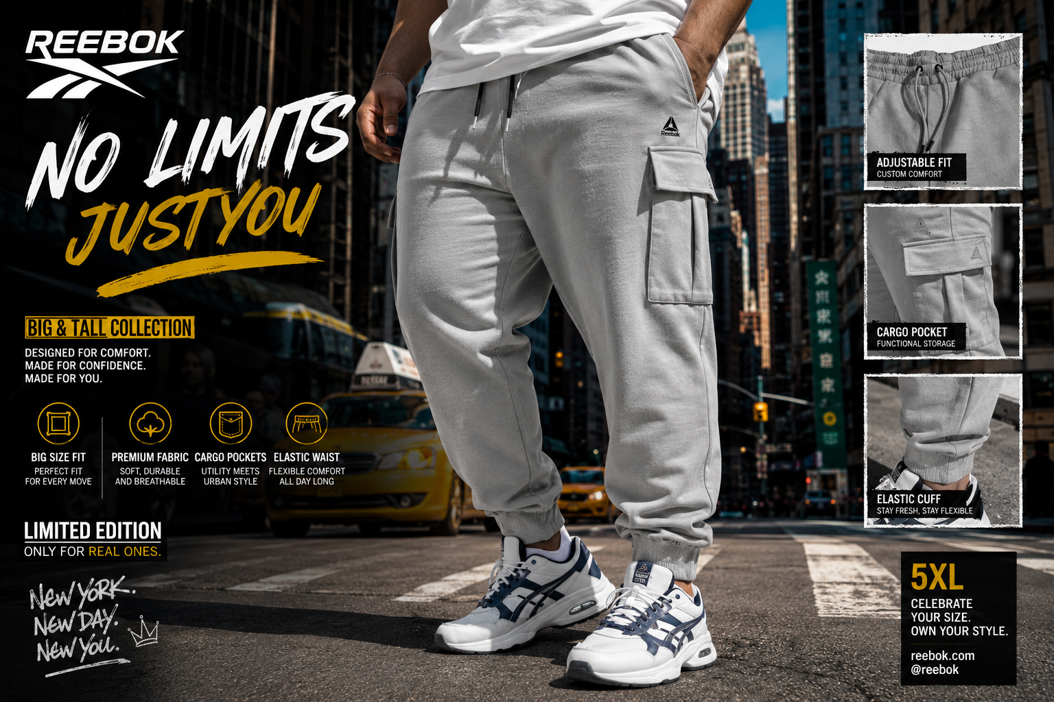 شلوار Reebok سایز بزرگ