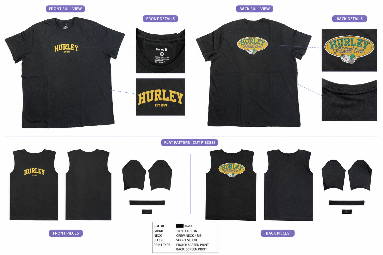 تیشرت Hurley سایز بزرگ