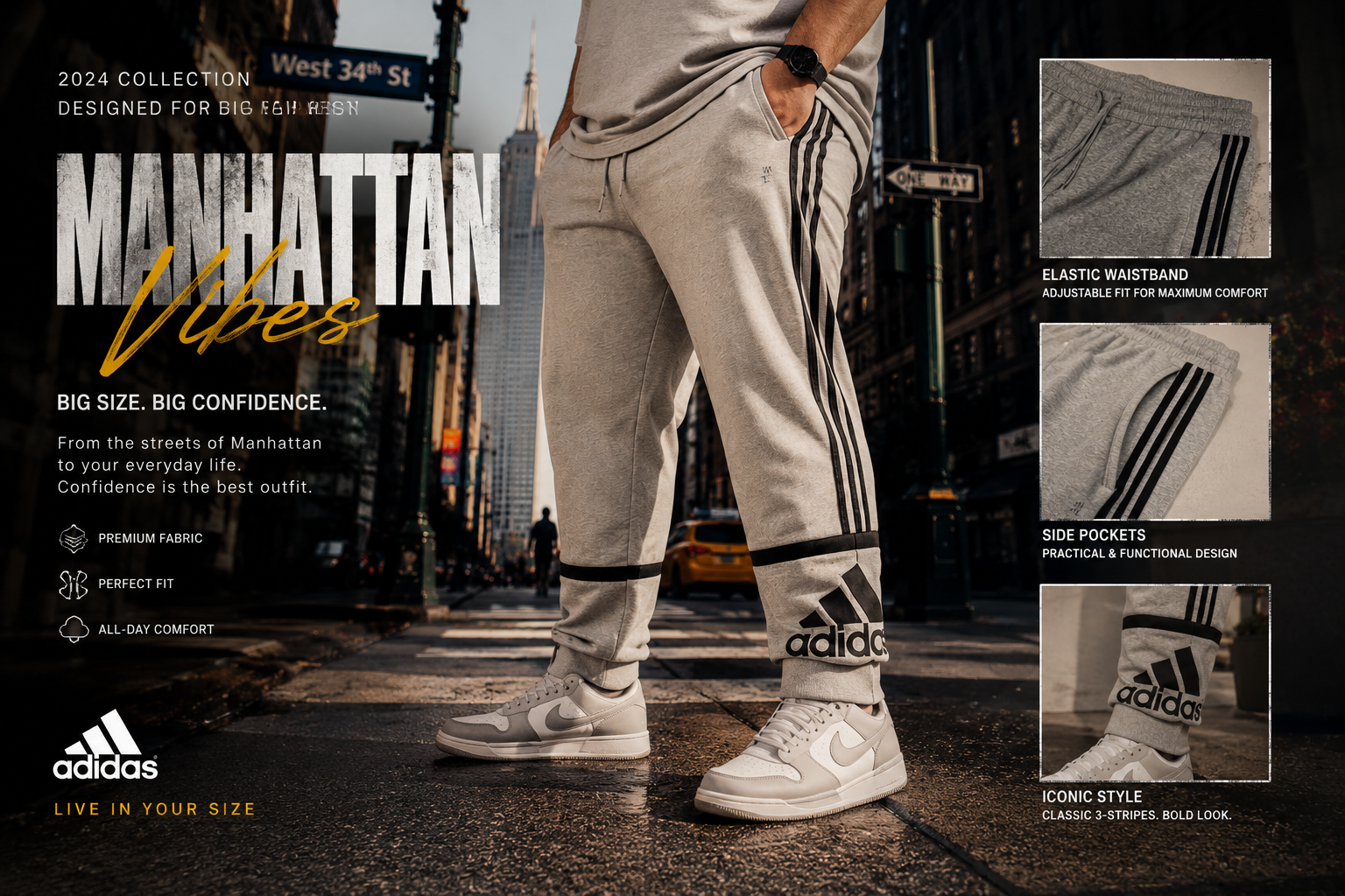 شلوار Adidas سایز بزرگ