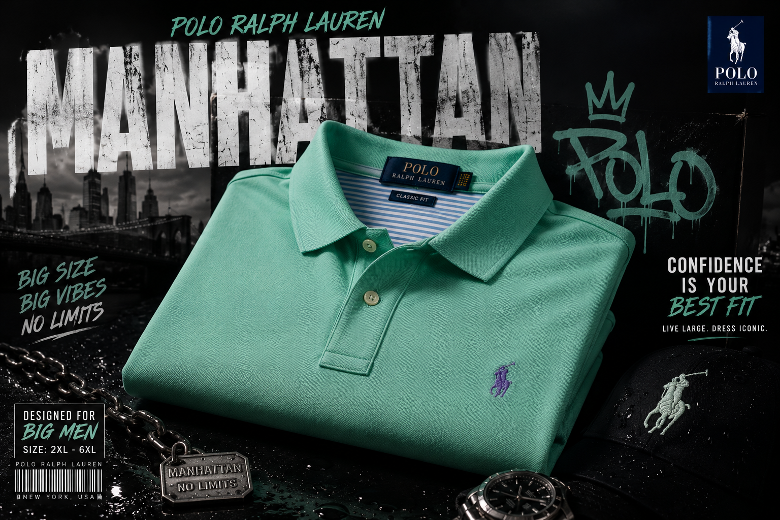 تیشرت polo rarph lauren سایز بزرگ