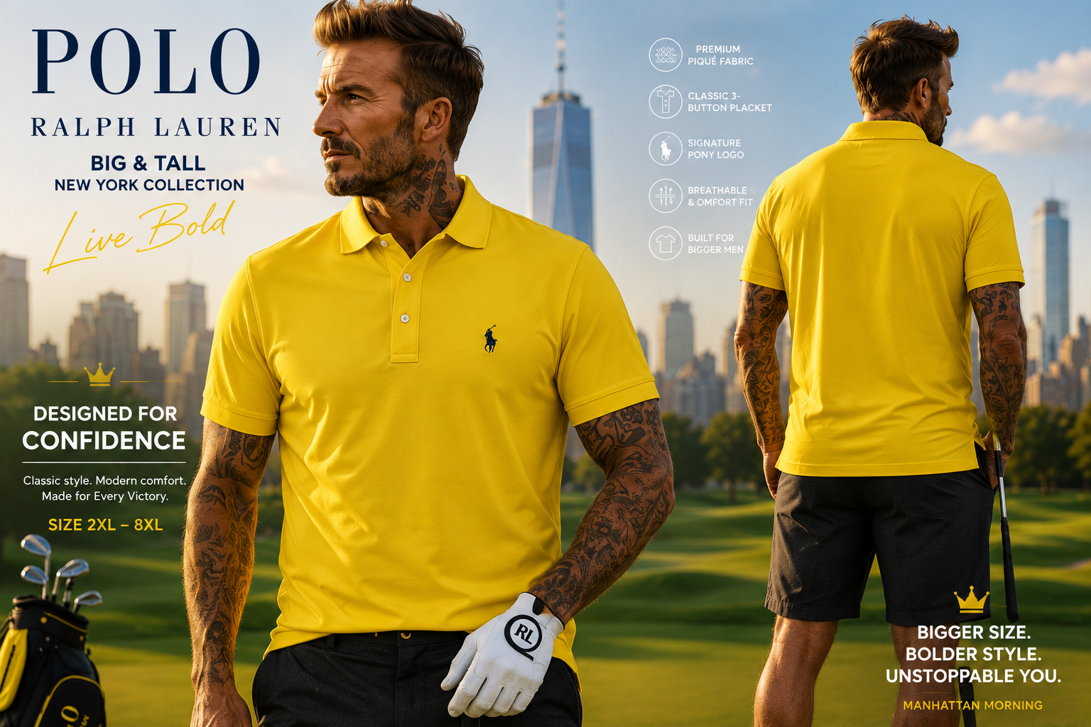 تیشرت polo ralph lauren سایز بزرگ