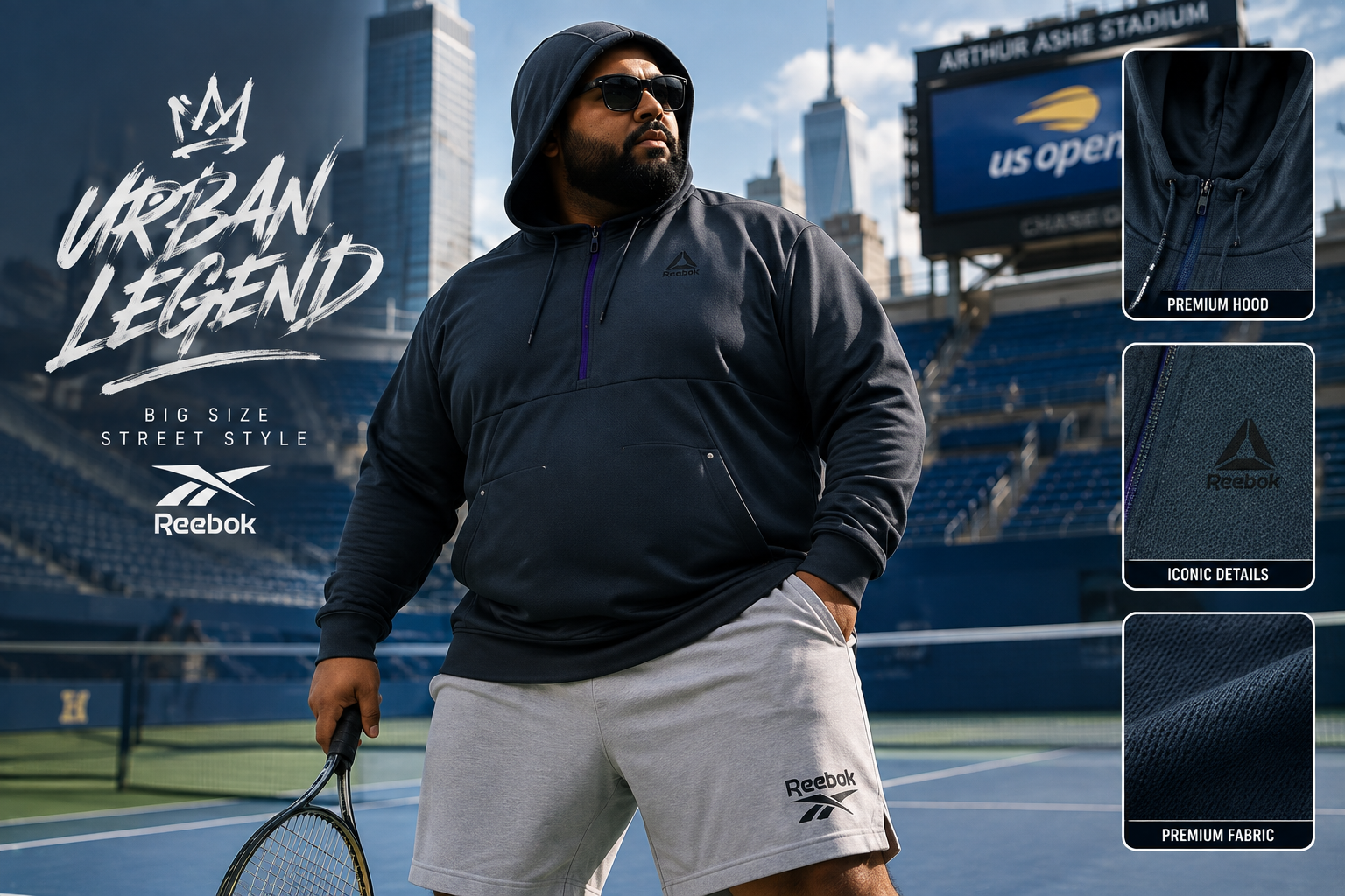 هودی Reebok سایز بزرگ