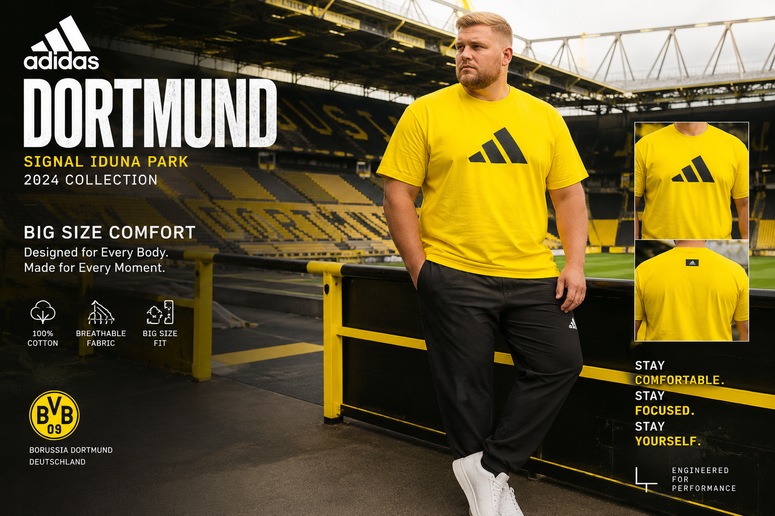 تیشرت Adidas سایز بزرگ