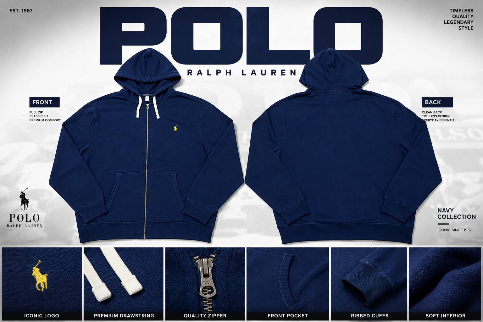 سویشرت polo ralph lauren سایز بزرگ
