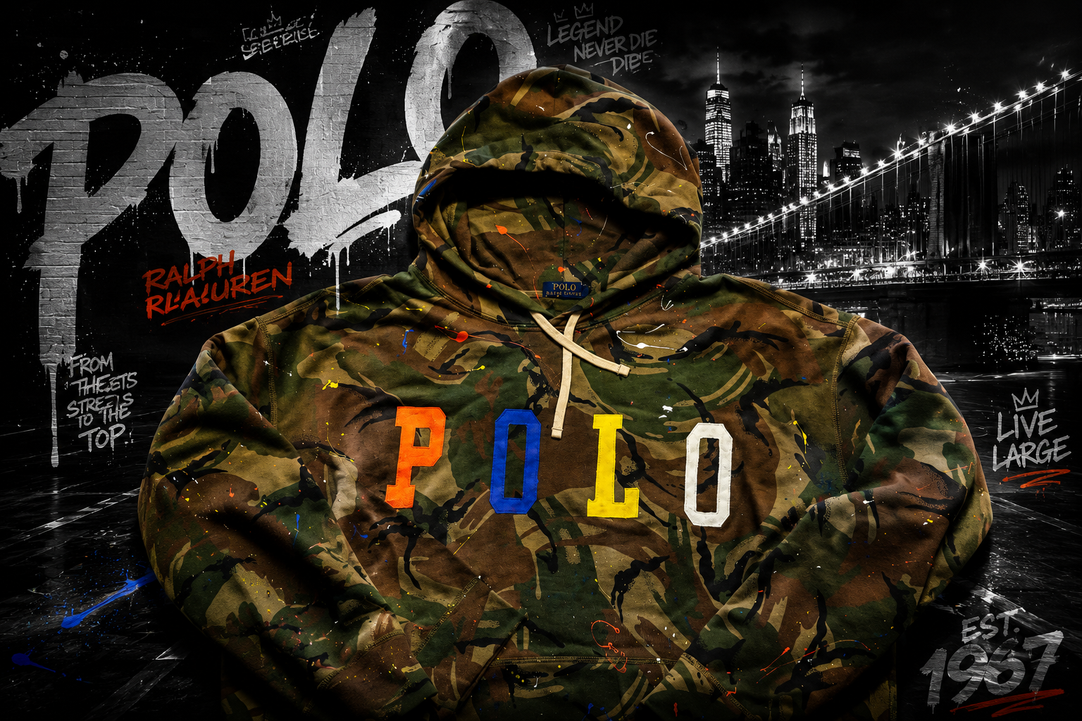 هودی polo ralph lauren سایز بزرگ