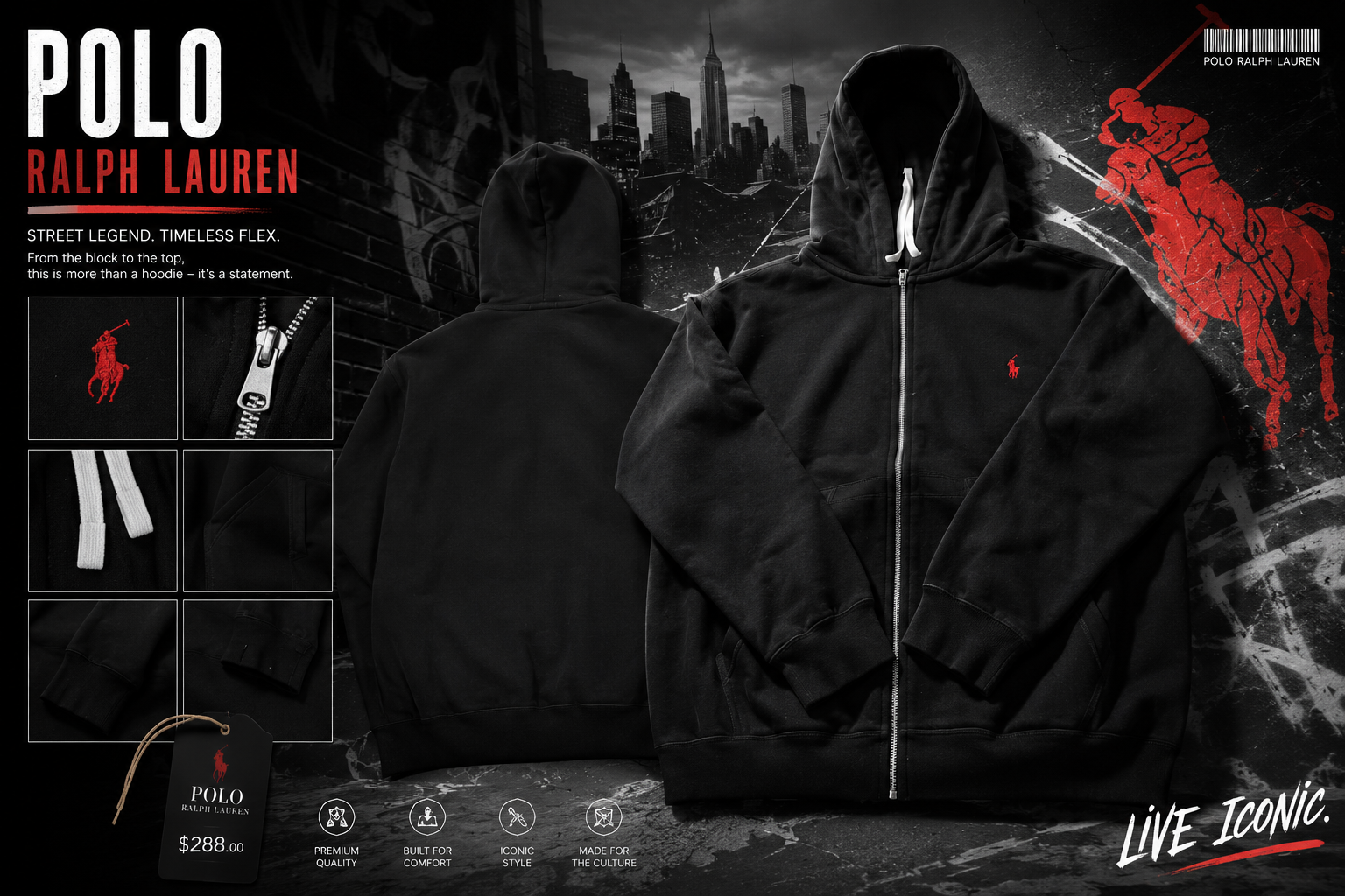 سویشرت polo ralph lauren سایز بزرگ