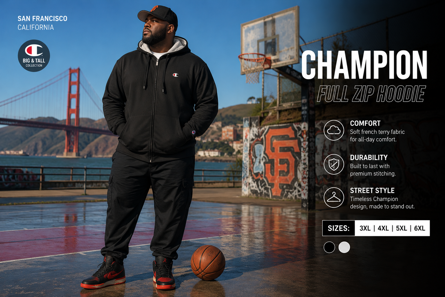 سویشرت Champion سایز بزرگ